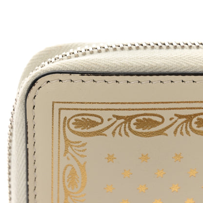 Gucci X SEGA Calfskin GUCCY Stars Zip Around Wallet Mystic White Gold 9 of 13
