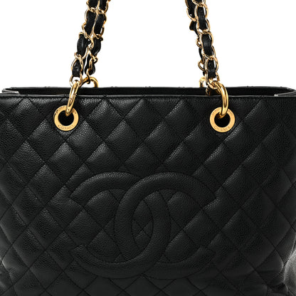 Chanel Caviar Quilted Grand Shopping Tote GST Black 9 of 13