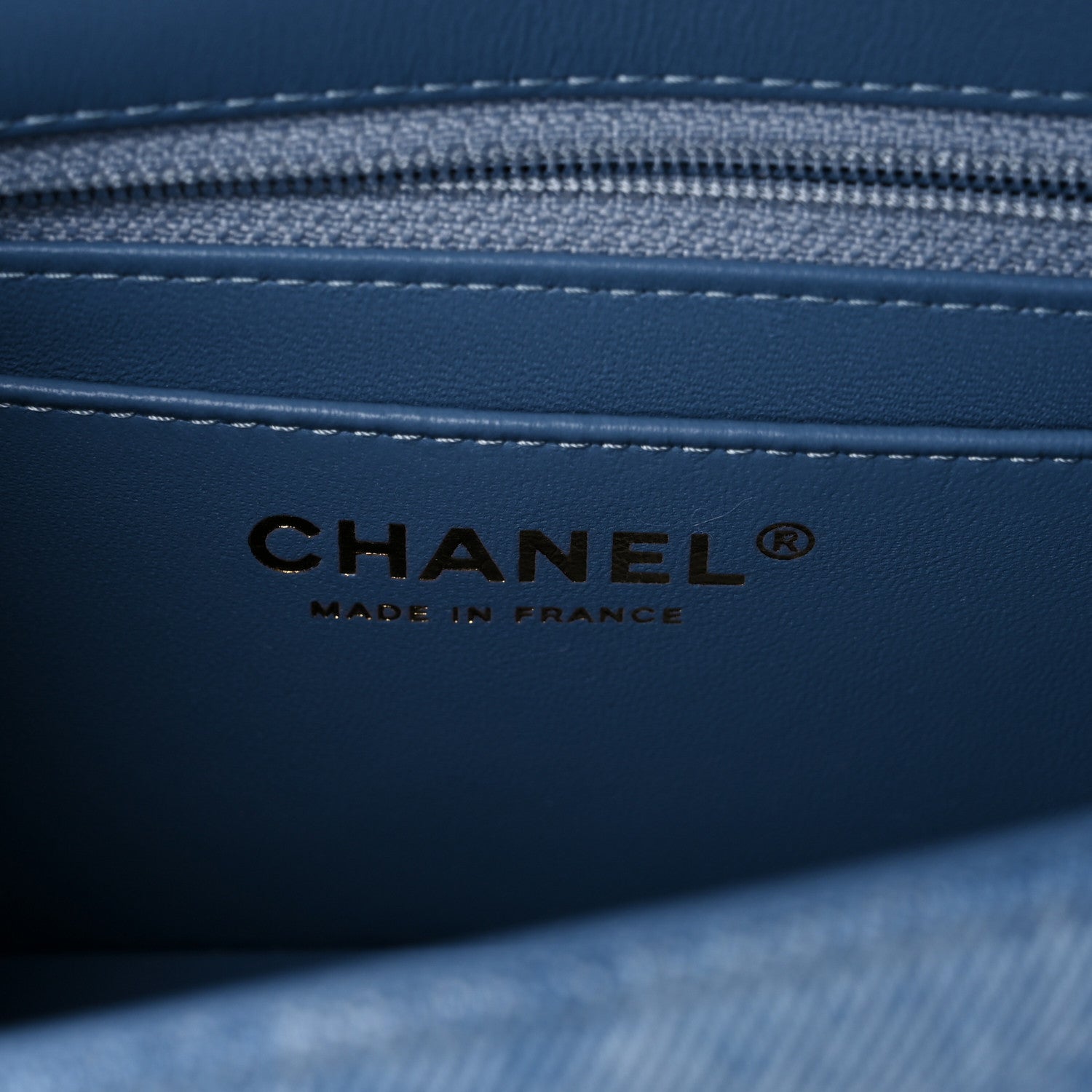 Chanel Denim Quilt Print Mini Rectangular Flap Light Blue 6 of 10