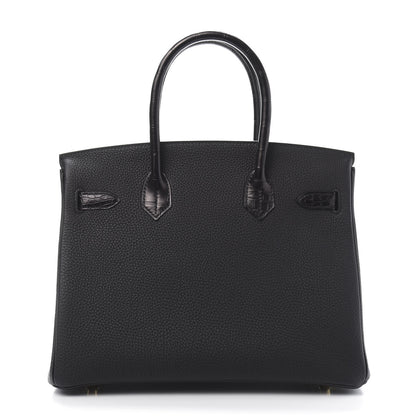 Hermes Togo Matte Alligator Birkin Touch 30 Black 4 of 35