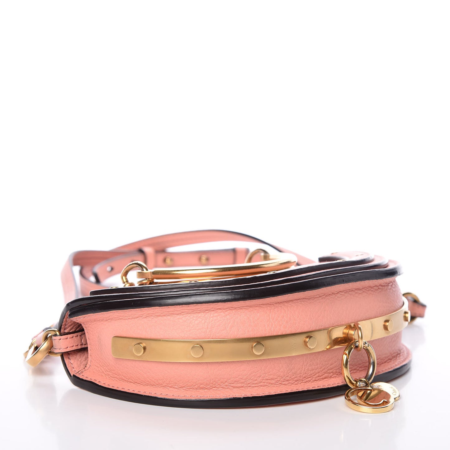 Calfskin Small Nile Bracelet Minaudiere Bag Ideal Blush