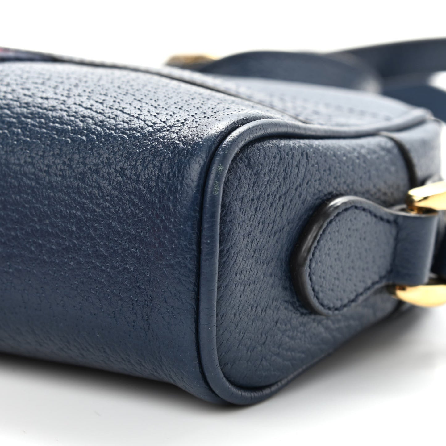 Calfskin Web Mini Ophidia Shoulder Bag Navy