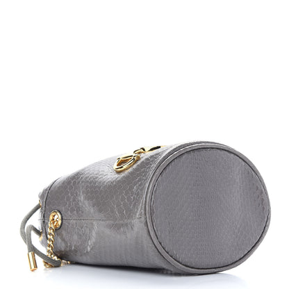 Gucci Snakeskin Mini Zumi Bucket Bag Dusty Grey 4 of 9