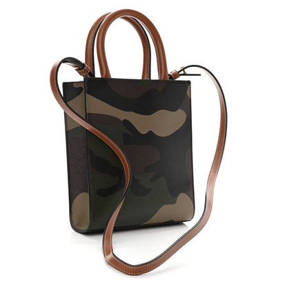 Celine Canvas Calfskin Mini Vertical Cabas Khaki 3 of 8