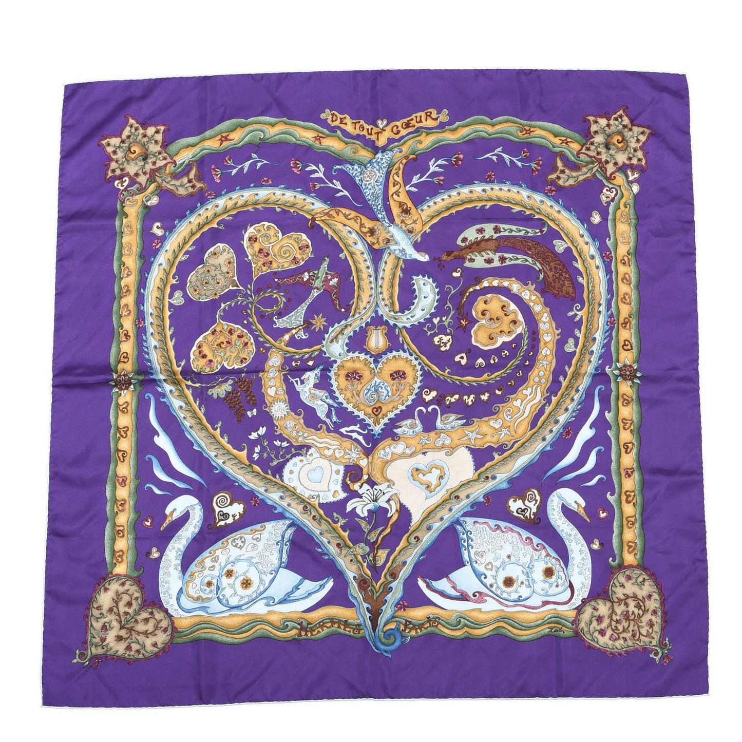Silk De Tout Coeur Scarf 90