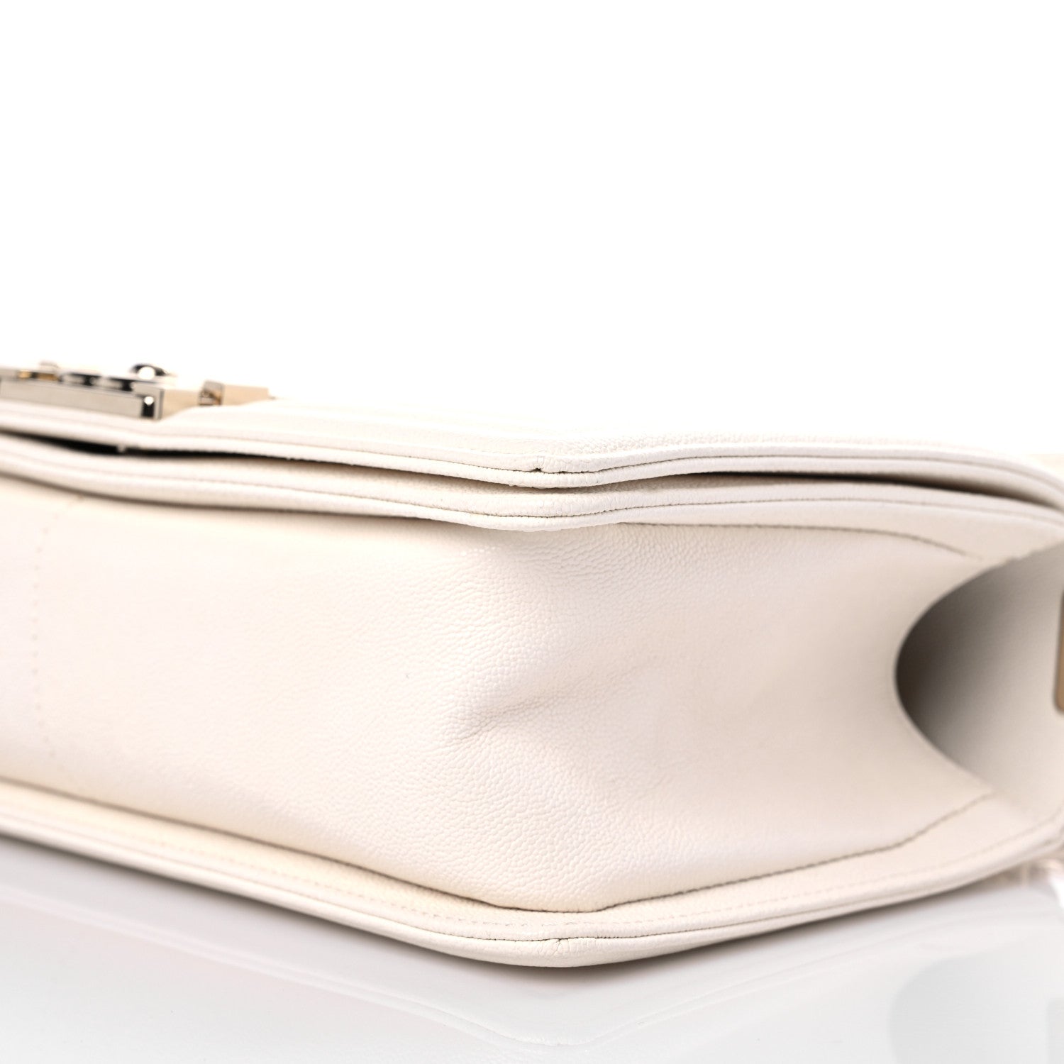 Chanel Caviar Quilted Medium Boy Flap White 9 of 9