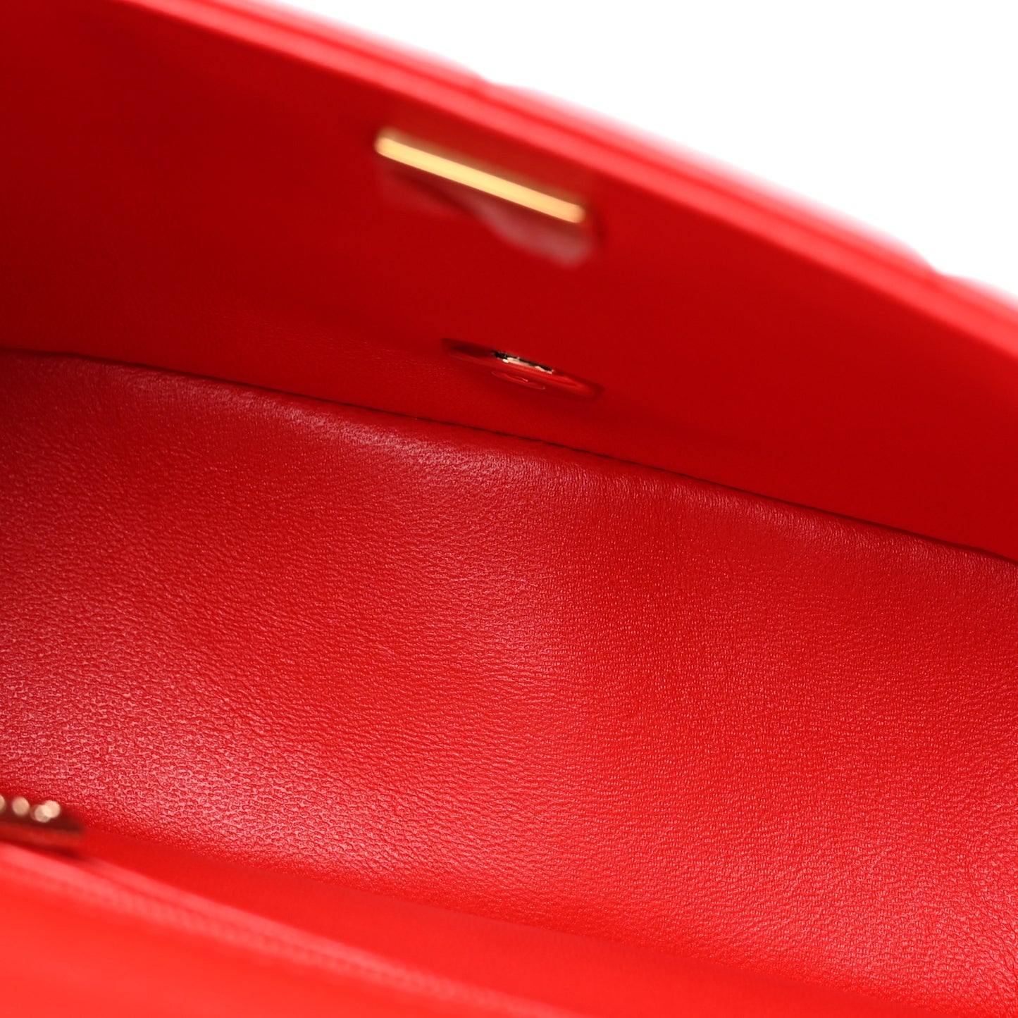 Lambskin Resin Crystal Square Quilted Monacoco Mini Flap Red