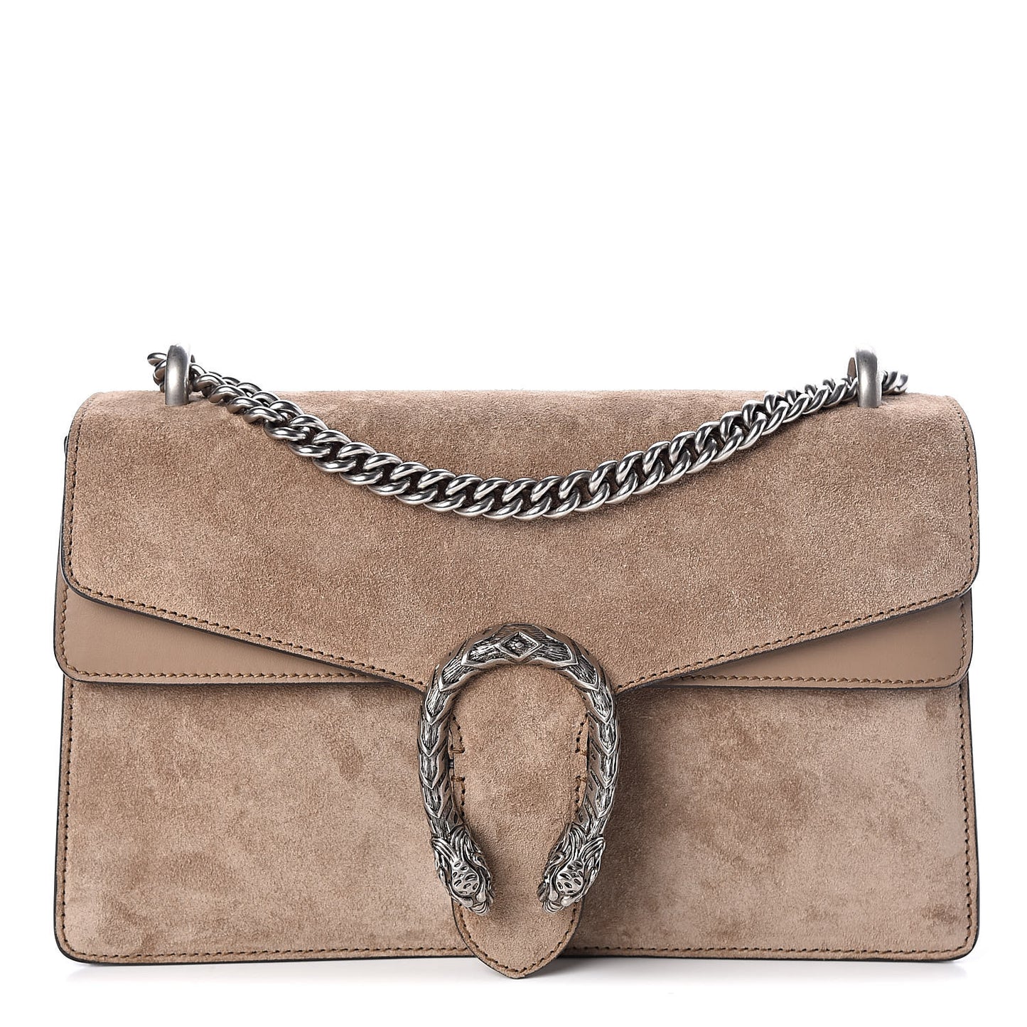 Suede Small Dionysus Shoulder Bag Taupe