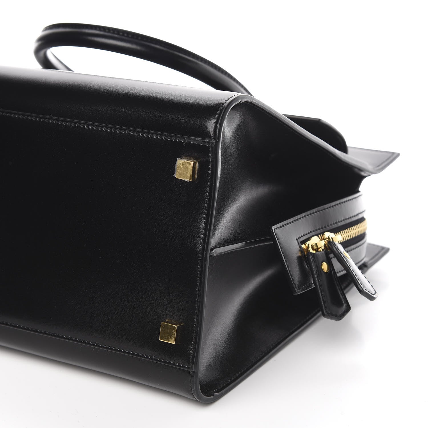 Saint Laurent Shiny Calfskin Medium Uptown Tote Black 9 of 10