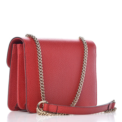 Gucci Dollar Calfskin Small Interlocking G Shoulder Bag Red 3 of 9