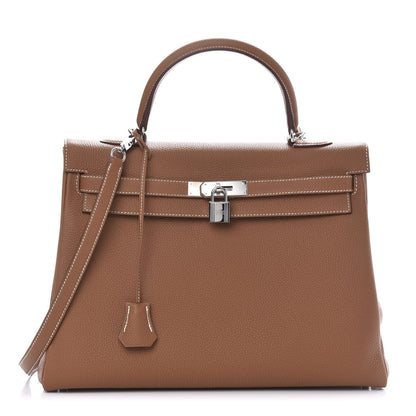 Hermes Togo Kelly Retourne 35 Gold 1 of 11