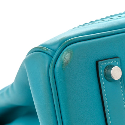 Hermes Togo Swift Ghillies Birkin 35 Turquoise 11 of 12