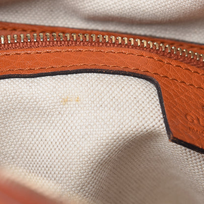 Gucci Pebbled Calfskin Small Boston Orange 9 of 17