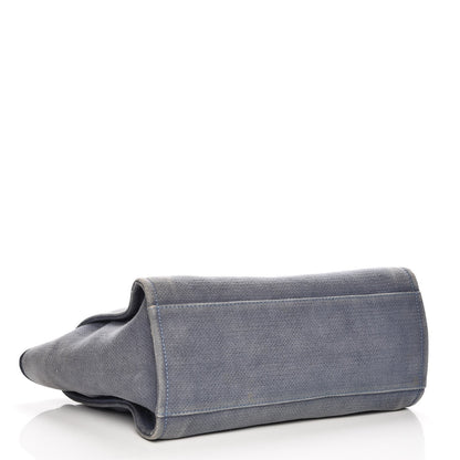 Chanel Canvas Large Deauville Tote Blue 5 of 8