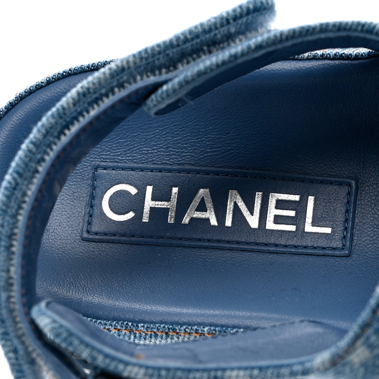 Chanel Denim CC Dad Sandals 40 Light Blue 7 of 8