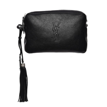 Saint Laurent Lambskin Monogram Small Lou Camera Bag Black 1 of 7