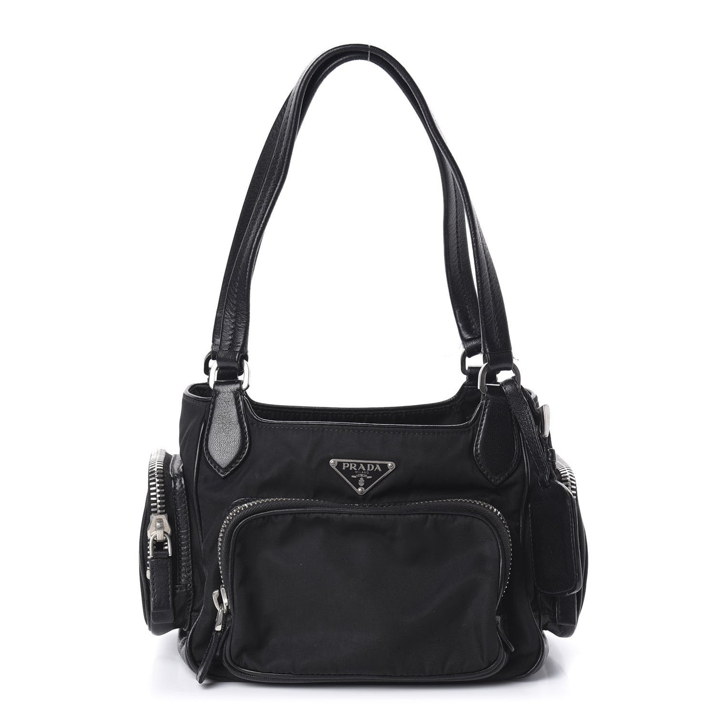Tessuto Nylon Soft Calf Tote Black