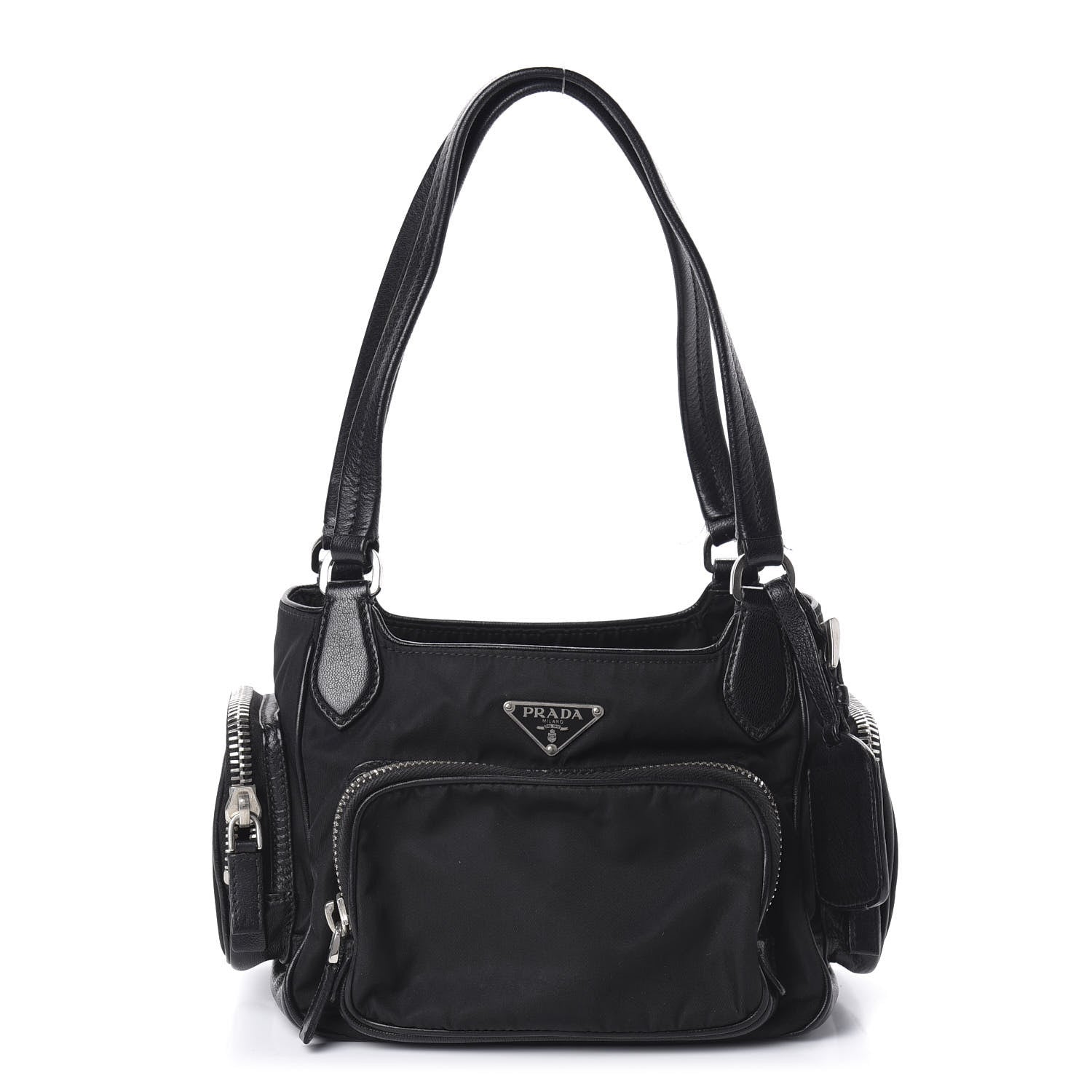Prada Tessuto Nylon Soft Calf Tote Black 1 of 11