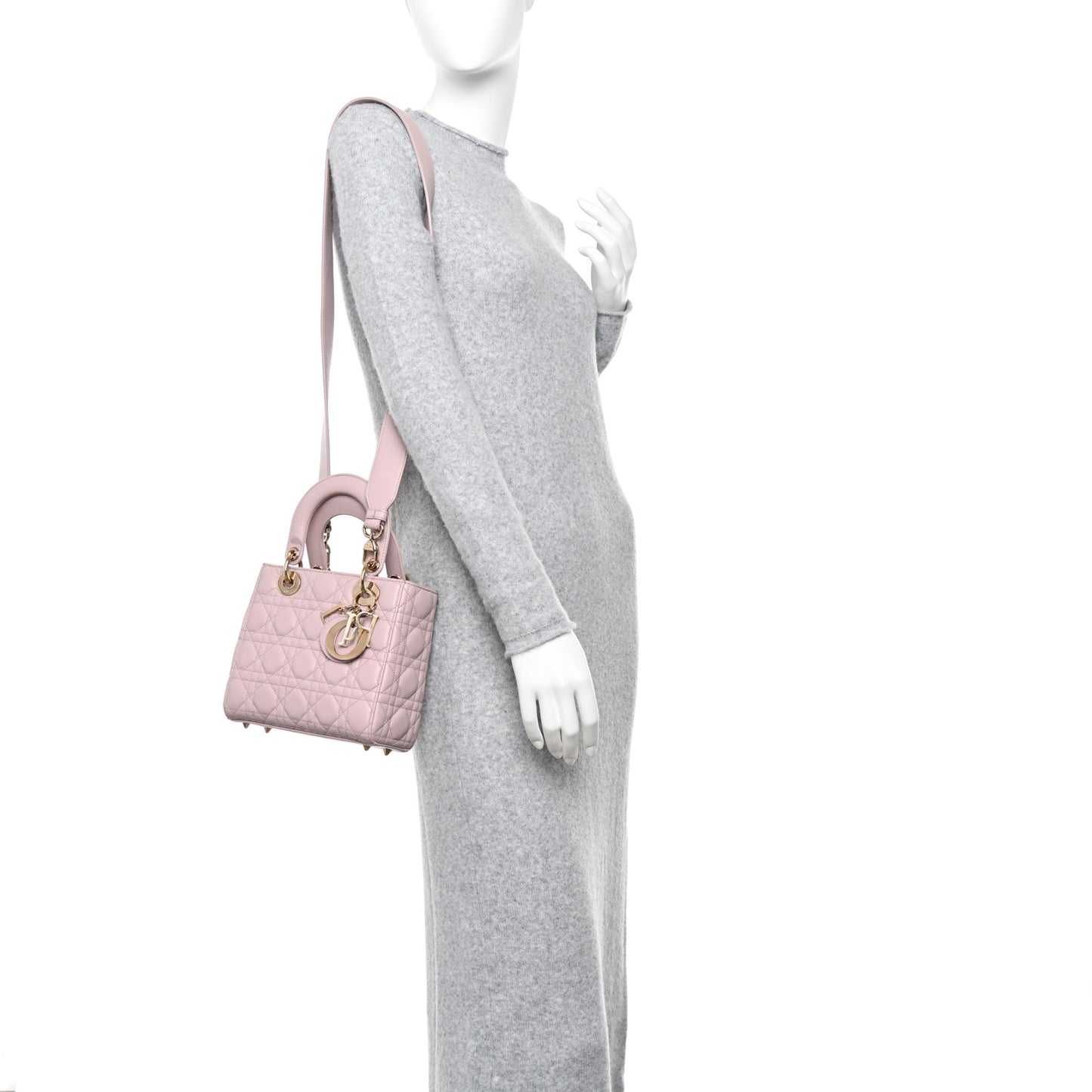 Lambskin Cannage Small My ABCDior Lady Dior Light Pink