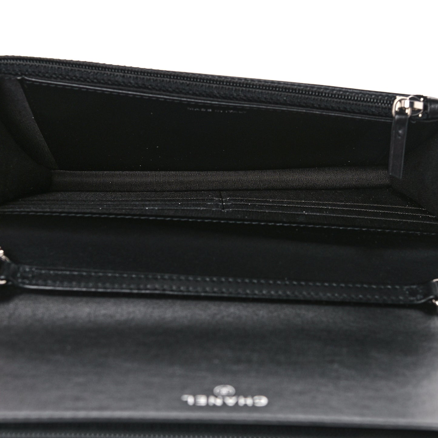 Caviar Camellia Embossed Wallet On Chain WOC Black