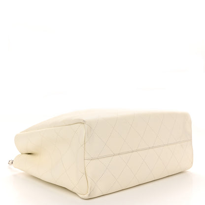 Chanel Caviar Stitched Large Shopping Tote White 4 of 14