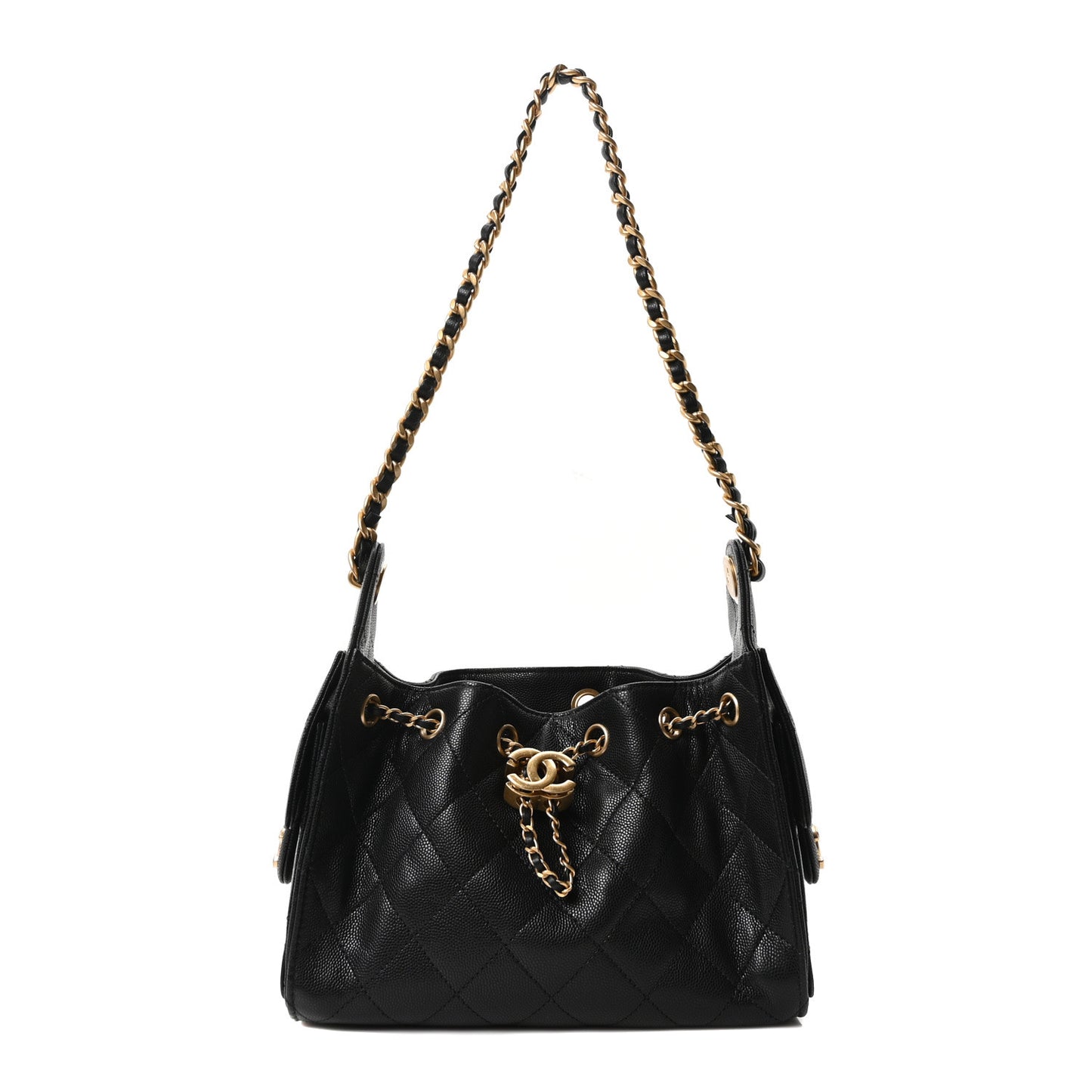 Caviar Quilted Mini Chanel 25 Handbag Black