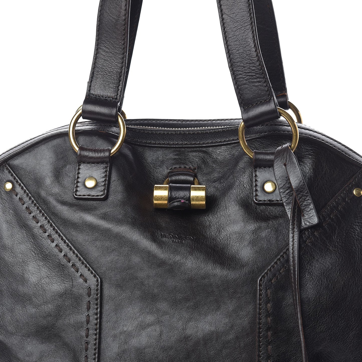 Calfskin Large Muse Dark Brown