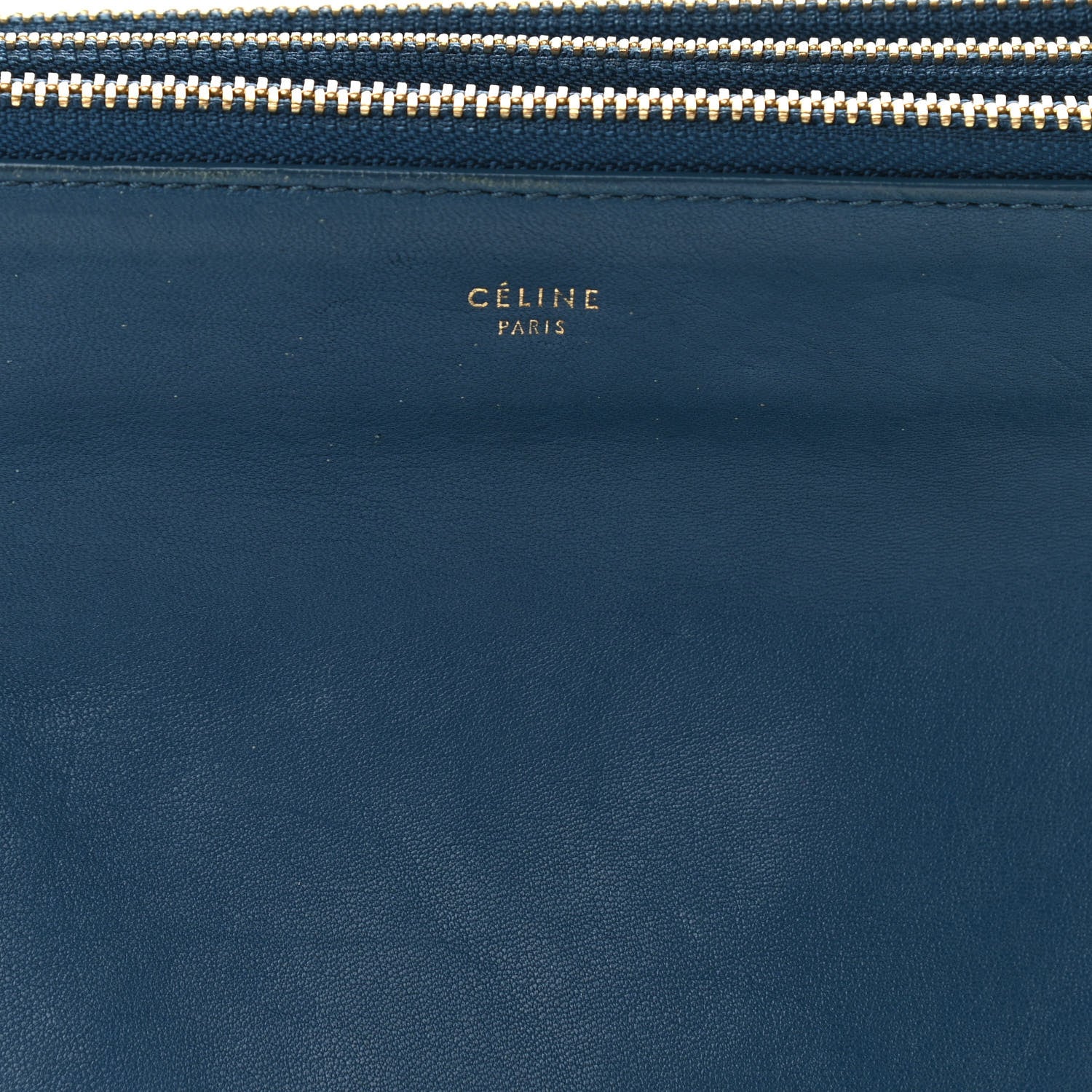 Celine Lambskin Large Trio Crossbody Bag Peacock 9 of 11