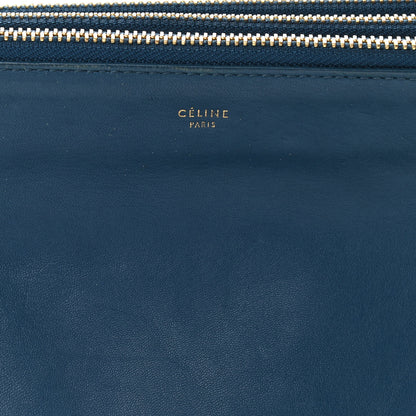 Celine Lambskin Large Trio Crossbody Bag Peacock 9 of 11