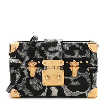 Louis Vuitton Leopard Petite Malle Black Gris 1 of 9