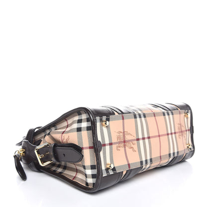 Burberry Haymarket Check Minford Portrait Tote Chocolate 4 of 8
