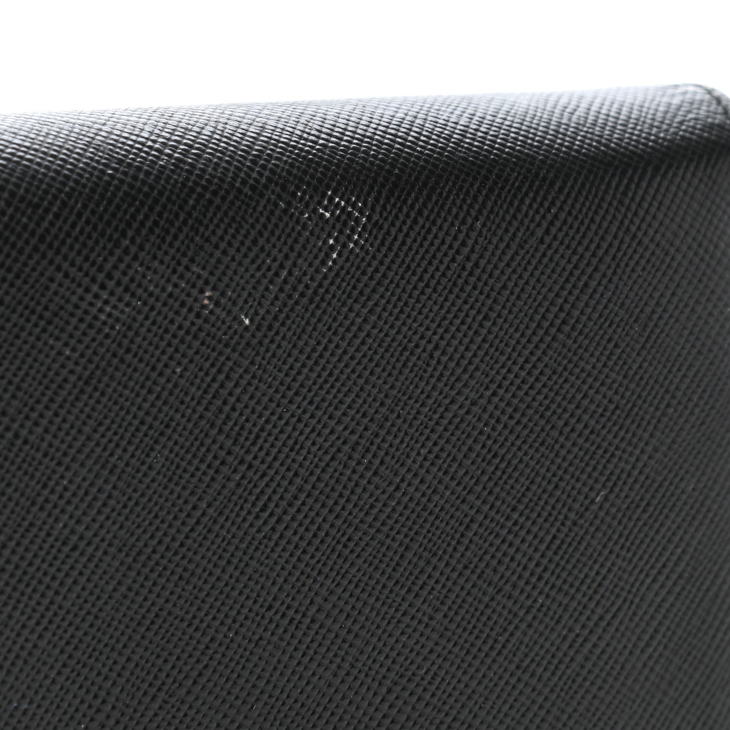 Prada Saffiano Metal Tri-Fold Wallet Black 8 of 8