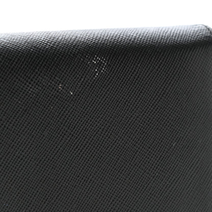 Prada Saffiano Metal Tri-Fold Wallet Black 8 of 8