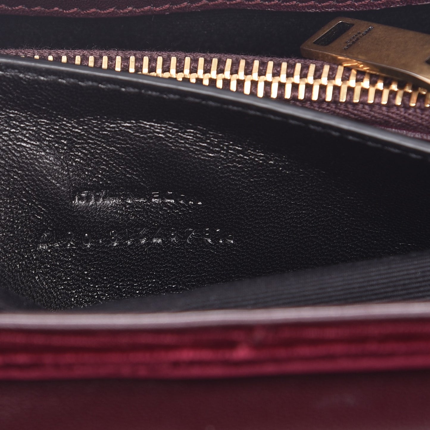 Velvet Y Quilted Monogram Small Loulou Chain Satchel Burgundy