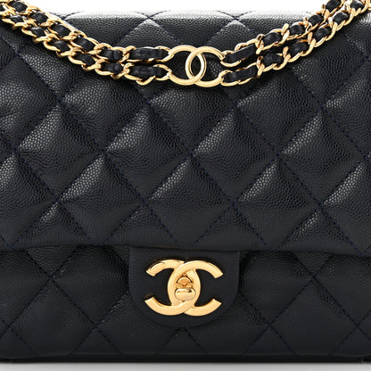 Chanel Caviar Quilted Small CC You Flap Dark Blue 8 of 13