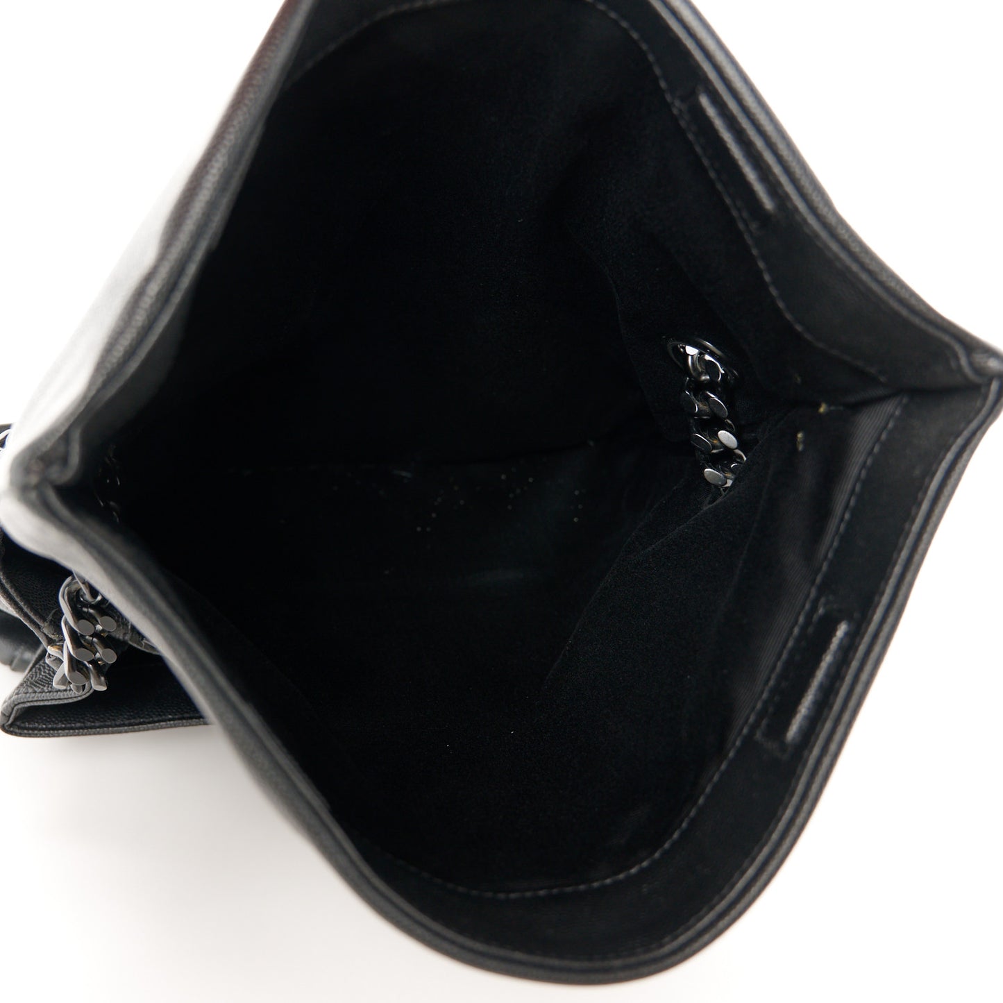 Grain De Poudre Medium West Hollywood Monogram Fold-Over Black