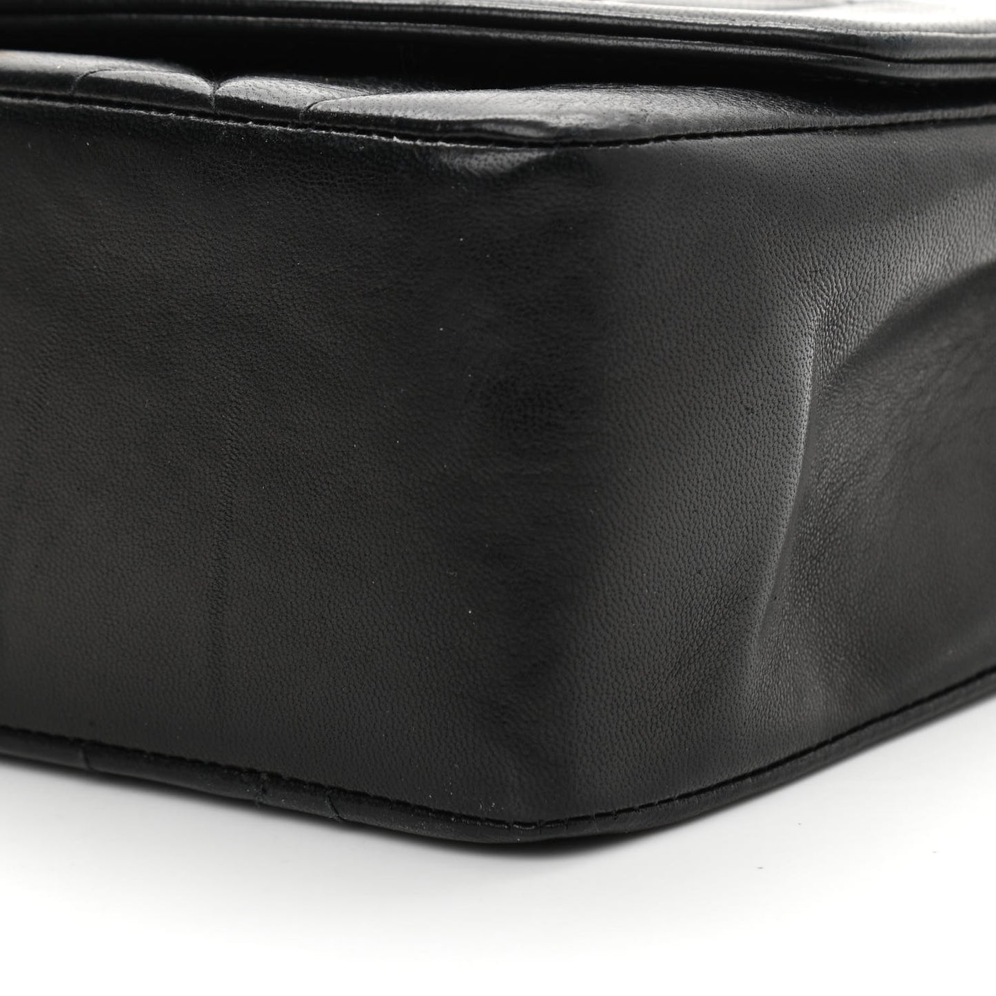 Lambskin Quilted Small Single Flap Black