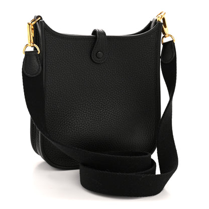 Hermes Taurillon Clemence Evelyne TPM Black 3 of 12