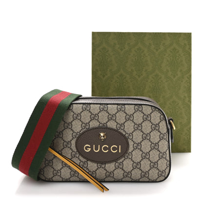 Gucci GG Supreme Monogram Web Neo Vintage Shoulder Bag Beige New Acero Crop 11 of 11