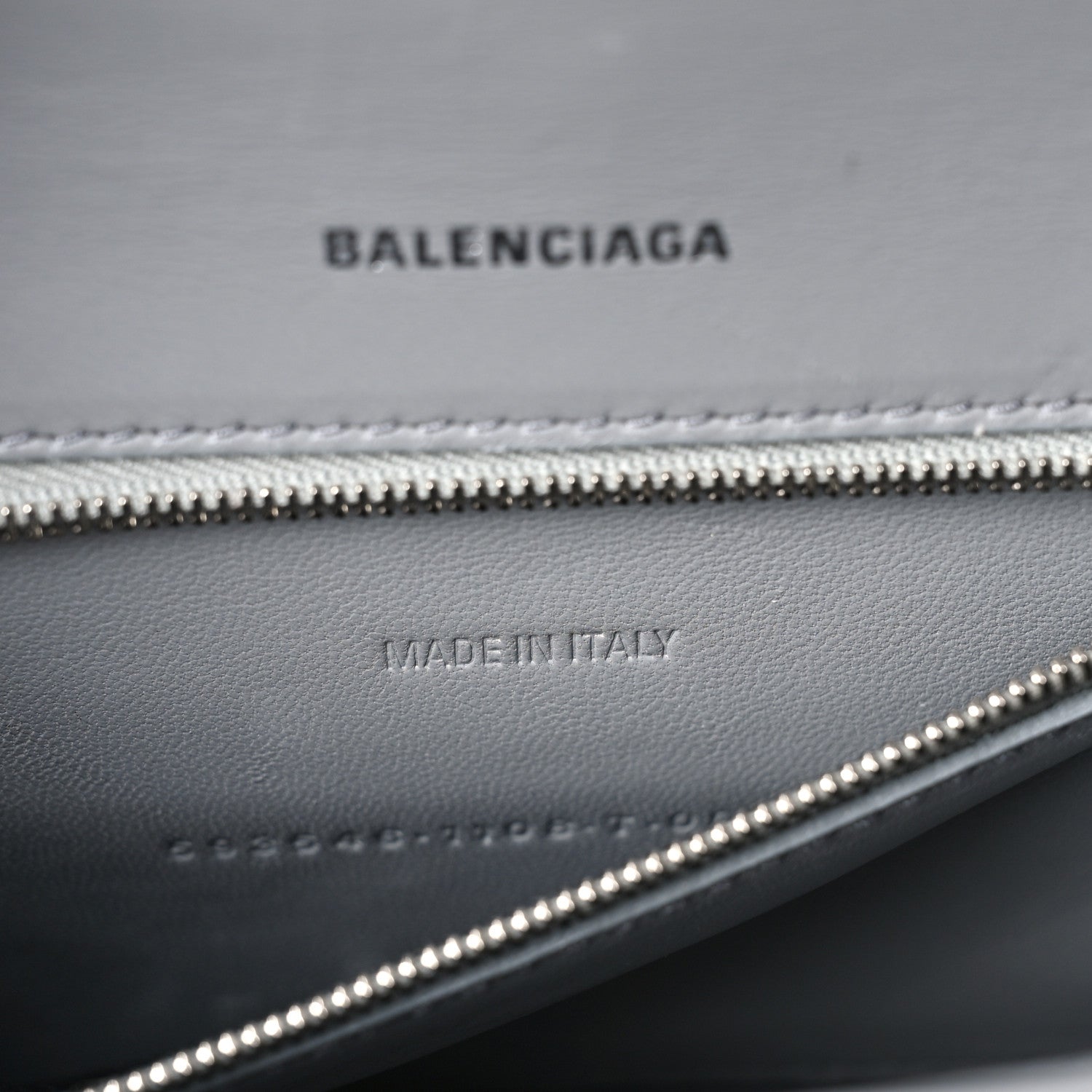 Balenciaga Shiny Calfskin Crocodile Embossed Small Hourglass Top Handle Bag Balenciaga Grey 7 of 10