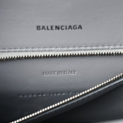 Balenciaga Shiny Calfskin Crocodile Embossed Small Hourglass Top Handle Bag Balenciaga Grey 7 of 10