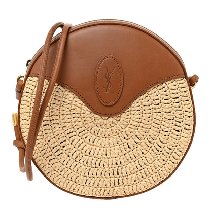 Saint Laurent Raffia Round Camera Bag Beige Naturel 1 of 10