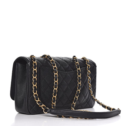 Chanel Caviar Quilted Medium CC Filigree Flap Black 3 of 13