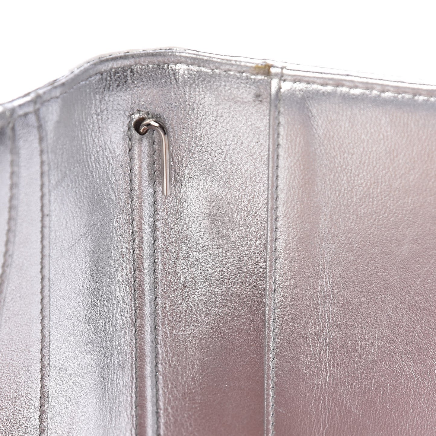 Metallic Patent Lucky Symbols Agenda Cover Silver