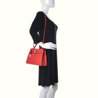 Hermes Epsom Kelly Sellier 25 Rouge Tomate 2 of 14