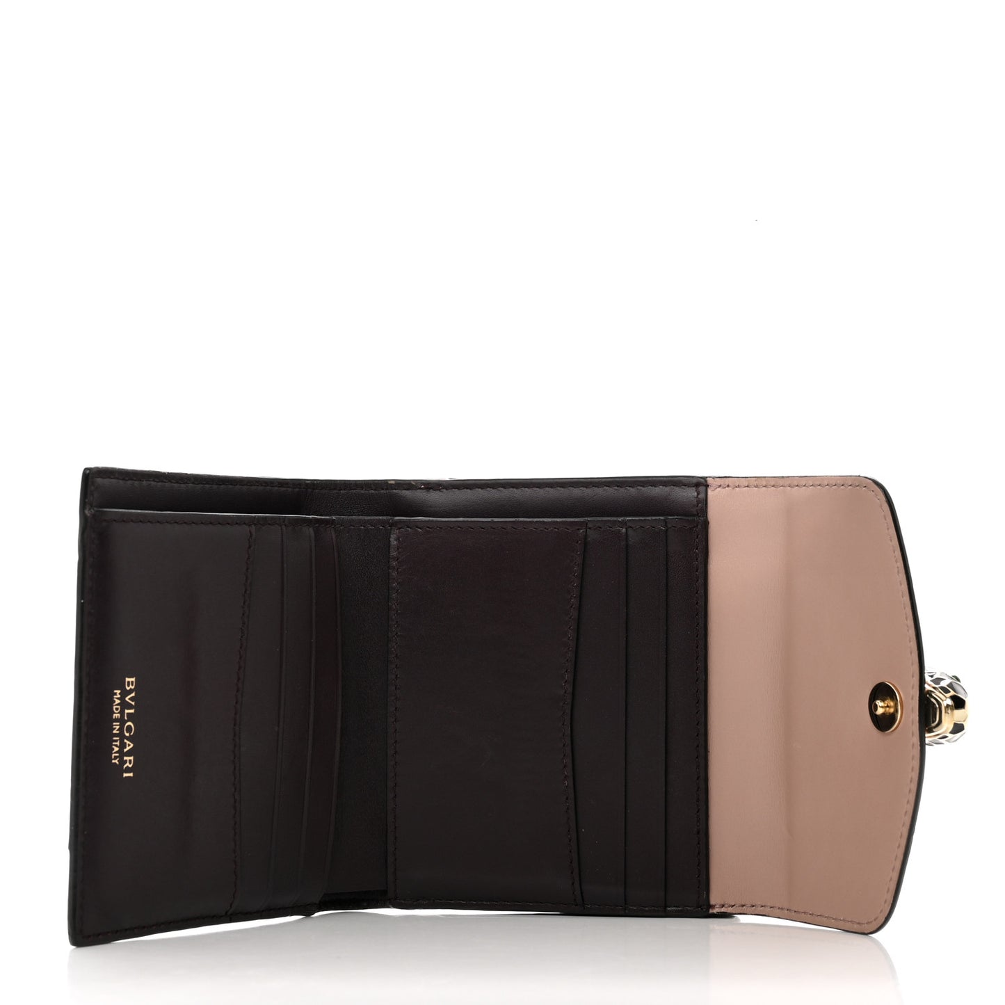 Calfskin Serpenti Forever Wallet Beige