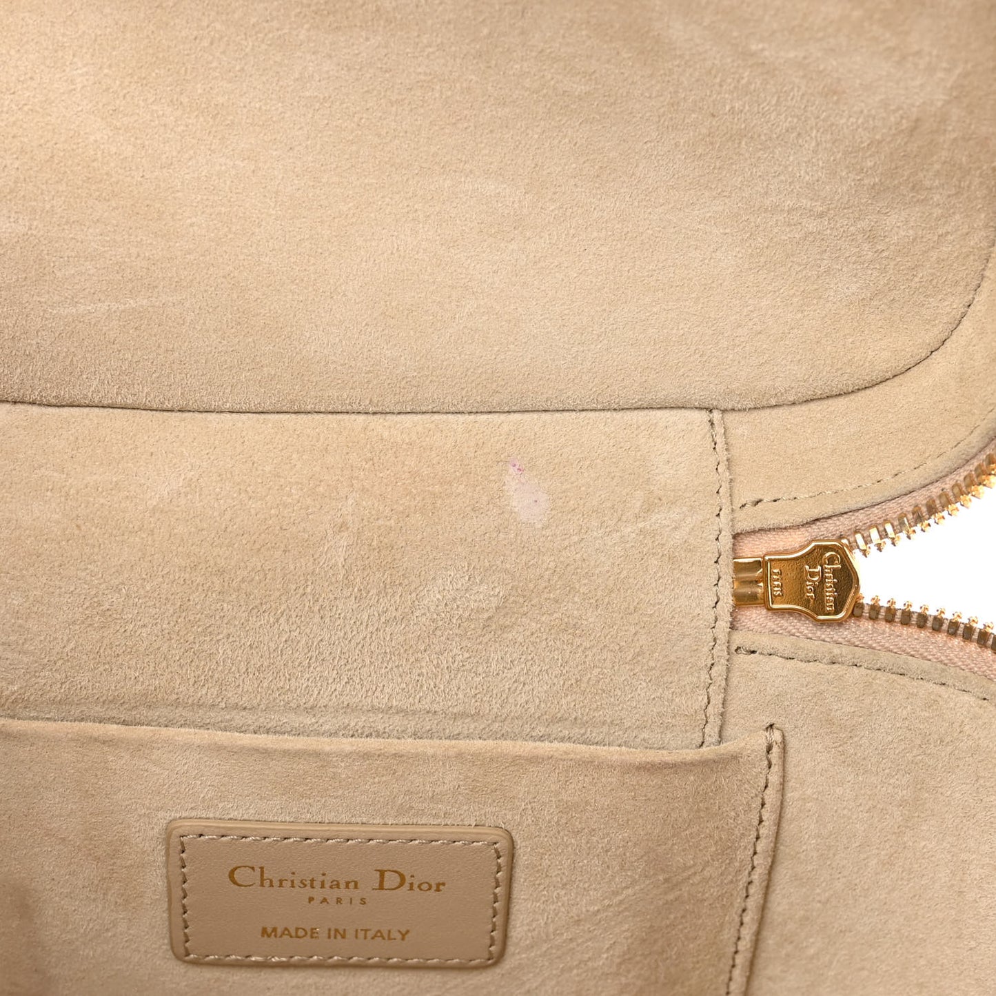 Lambskin Cannage Small Diortravel Vanity Case Light Beige
