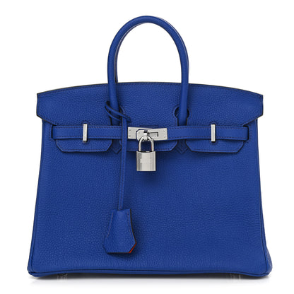 Hermes Togo Verso Birkin 25 Bleu Royal Capucine 1 of 11