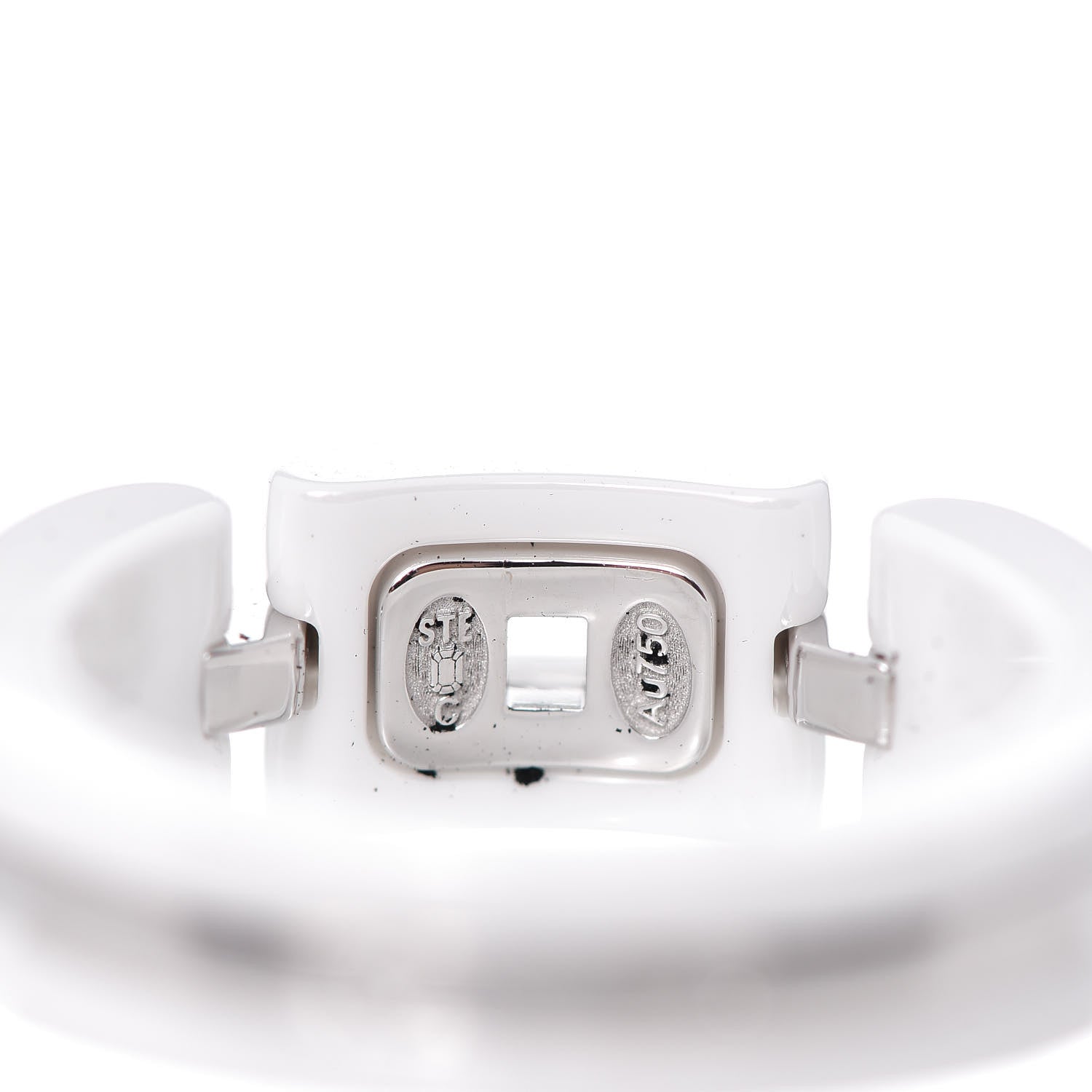 Chanel 18K White Gold White Ceramic Medium Ultra Ring 51 5.75 4 of 5