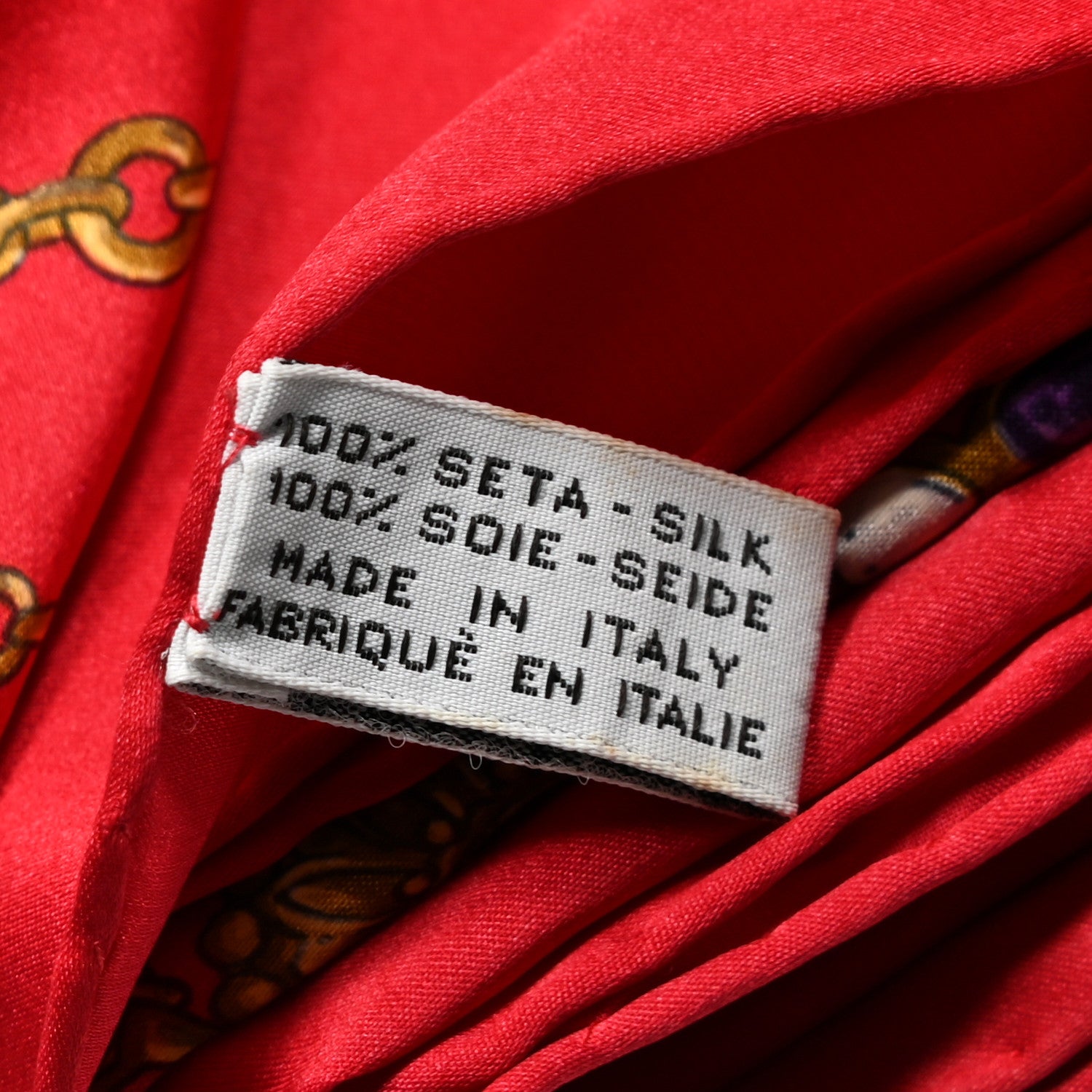 Chanel Silk Jewel Printed Square Scarf Red Multicolor 3 of 3